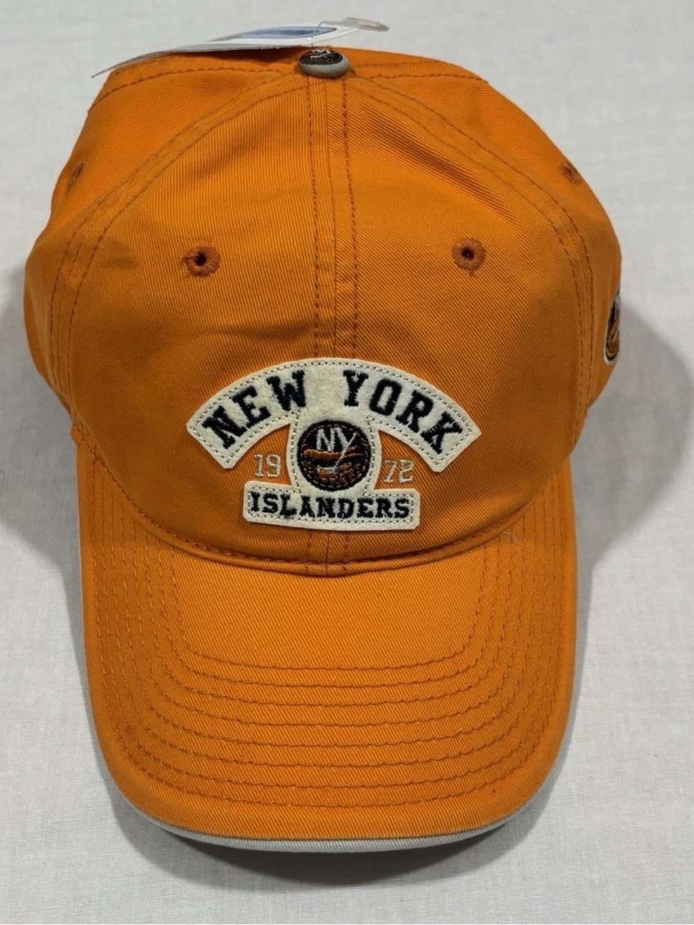 New York Islanders NHL Hockey Vintage Drew Pearson Orange Hat Baseball Cap NWT